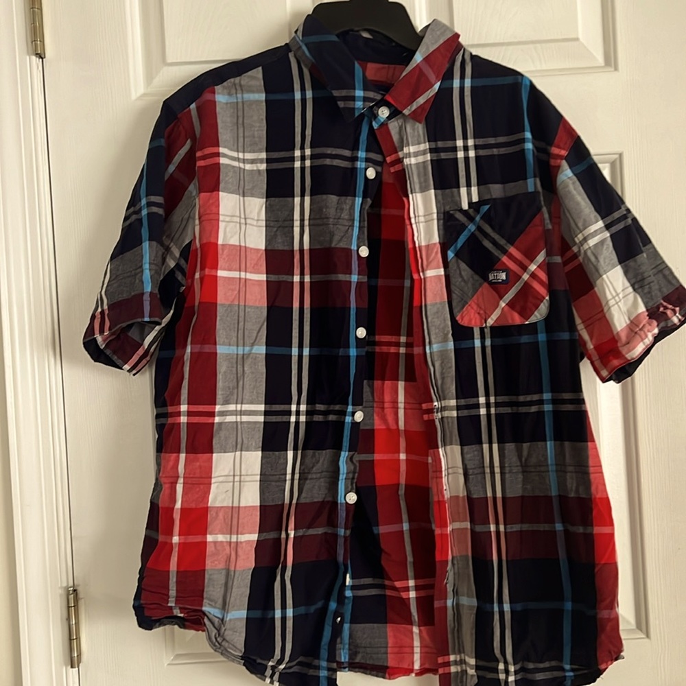 Men Plaid Shirt Size 2XL